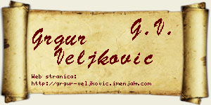 Grgur Veljković vizit kartica
